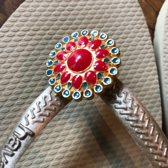 Havaianas Slim Flip FLops with Jewel Medallion - Picture 6 of 8